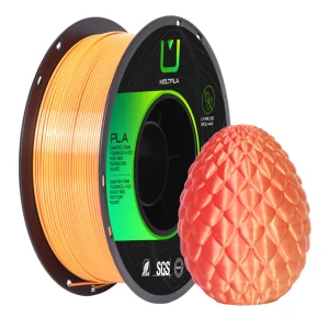 Filamento Pla Silk Duo Color Dourado e Vermelho Metalizado 1kg Multfila 1.75mm